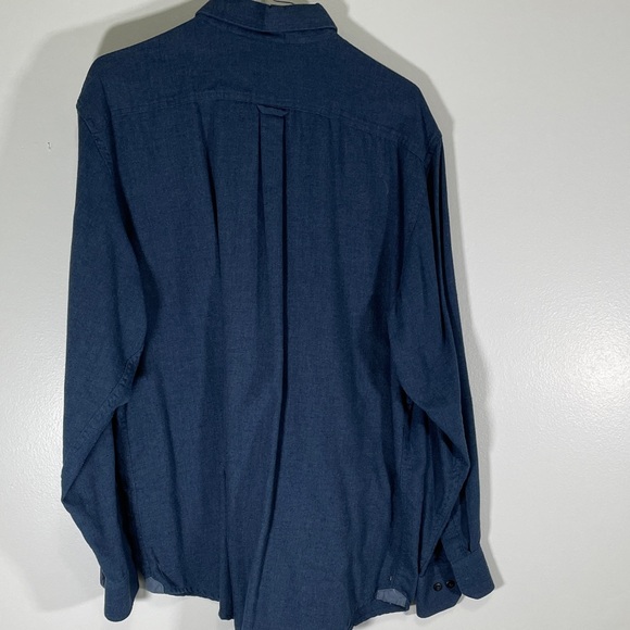 Izod Dark Blue Casual Button-Down Shirt - Picture 4 of 4